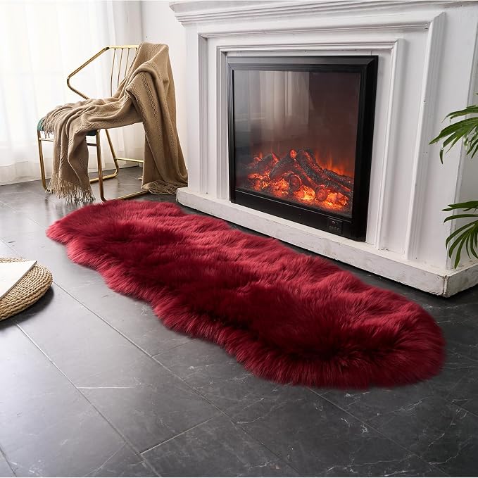 EasyJoy Ultra Soft Fluffy Shaggy Area Rug Faux Fur Rug Chair Cover Seat Pad - Image 3