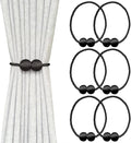 Melaluxe 6 Pack Magnetic Curtain Tiebacks, Decorative Curtain Holdbacks by Melaluxe