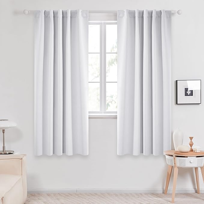 Deconovo Blackout Curtains, Thermal Insulated, W42 x L63 2 Panels, Back Tab by Deconovo