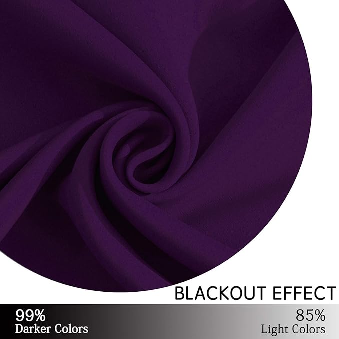 Yakamok Purple Blackout Curtains - Image 6