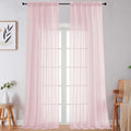 Extra Long Blush Sheer Curtains by WelvetBLK