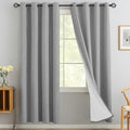 Yakamok Dove Grey Linen Curtains 100% Blackout 72 Inches Long, Room Darkening by Yakamok