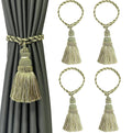 Fenghuangwu 4 Pack Curtain Tie Backs Rope Tassels by fenghuangwu