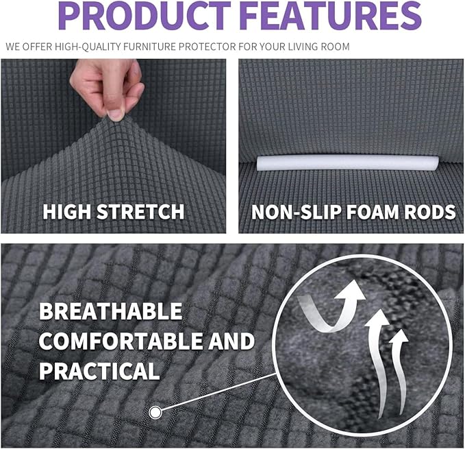 ZNSAYOTX Stretch Oversized Couch Cover Universal Sofa Covers - Image 4