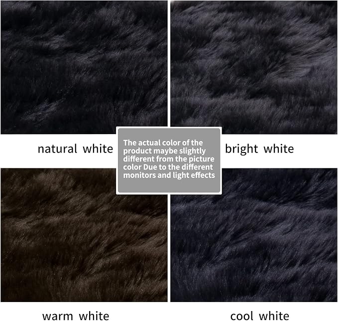 Faux Fur Rug for Bedroom, Small Furry Circle Rugs 3X3, Soft Shag Circular Rug - Image 6