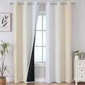 Estelar Textiler Beige and Greyish White Blackout Curtains by ESTELARTEXTILER