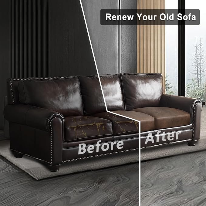 Leather Look Couch Cushion Covers Sofa Seat Slipcovers Sets Couches Furniture - Image 7