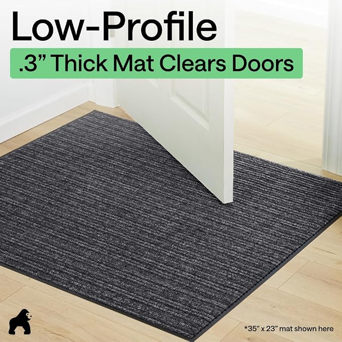 GORILLA GRIP Waterproof Traffic Guard Door Mat, 70x24 Indoor Outdoor Durable - Image 9