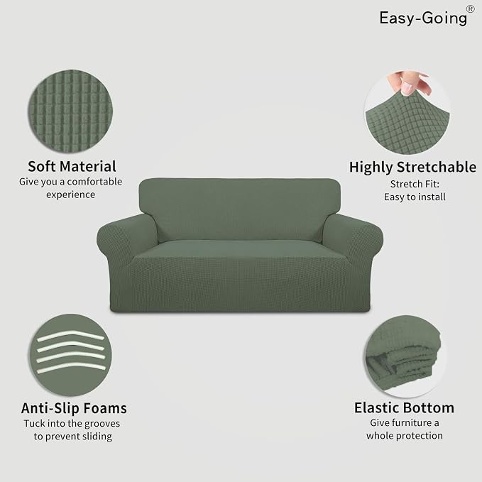 Easy-Going Stretch Oversized Loveseat Slipcover 1-Piece Sofa Cover Furniture - Image 3