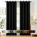 MIULEE Black Blackout Curtains for Bedroom Living Room 84 Inches Long 2 Panels by MIULEE
