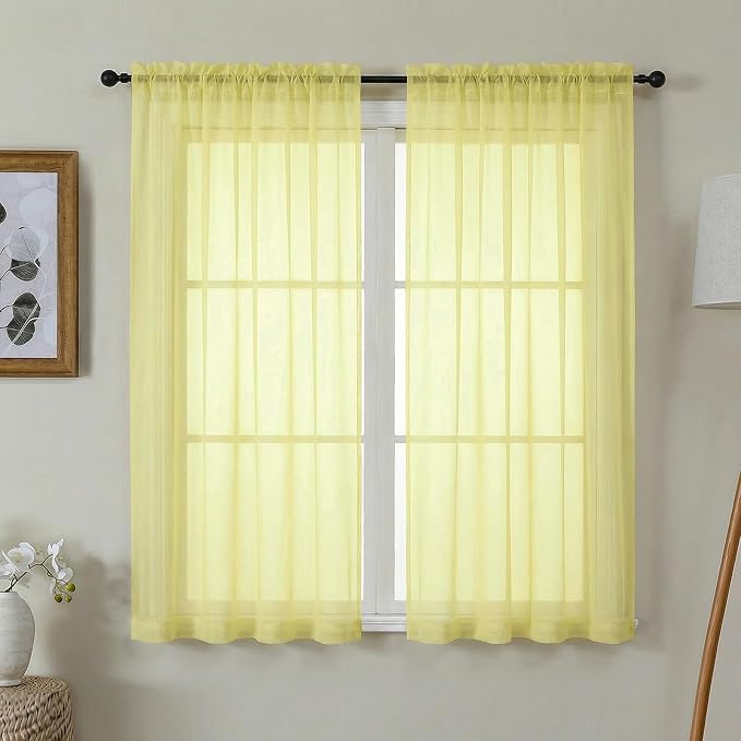 Gwine Sheer Curtains 63 Inch Length by Gwine