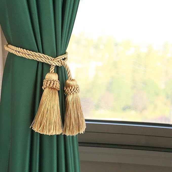 Fenghuangwu Curtain Tiebacks Handmade Decorative Curtain Holdbacks Rope - Image 4