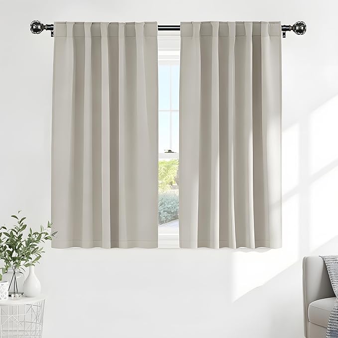PONY DANCE Short Black Out Curtain Panels by PONYDANCE
