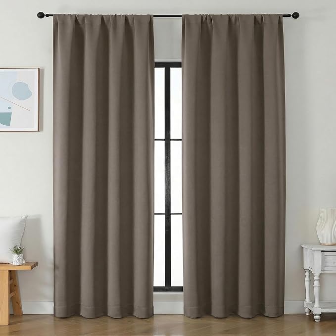 Simplebrand Latte Blackout Curtains by Simplebrand