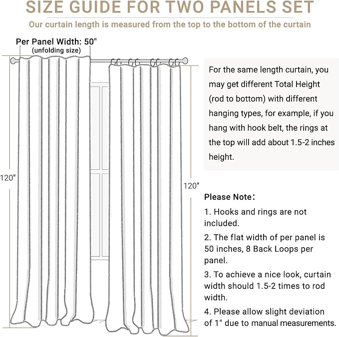 100% Blackout Shield Linen Blackout Curtains - Image 7
