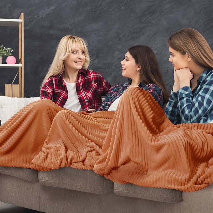 Buryeah 12 Pcs Flannel Throw Blanket Bulk 50 x 60 in Sleepover Blanket Outdoor - Image 5