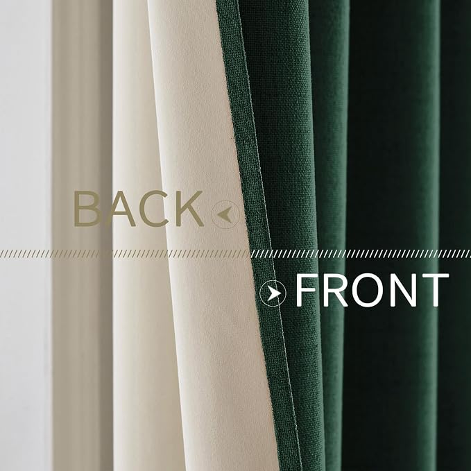 MIULEE 100% Blackout Linen Curtains - Image 6