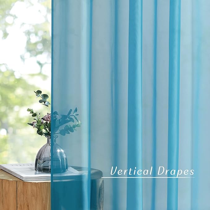 NICETOWN Sheer Window Curtains Sweep to Floor, Grommet Airy and Breathable Soft - Image 5