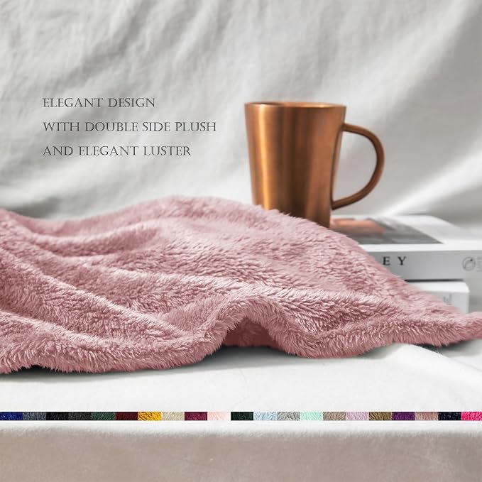 Exclusivo Mezcla Plush Fuzzy Fleece Bed Blanket King Size, Super Soft, Fluffy - Image 7