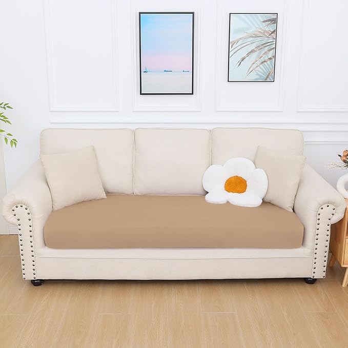 hyha Milk Silk Couch Cushion Covers, Soft Magic Sofa Covers Washable - Image 7