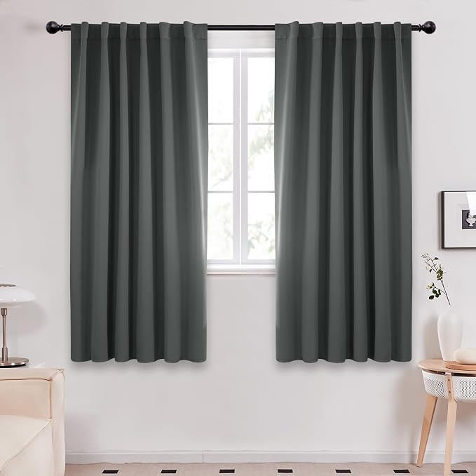 Deconovo Rod Pocket and Back Tab Curtains Room Darkening Curtain Blackout by Deconovo