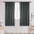 Deconovo Rod Pocket and Back Tab Curtains Room Darkening Curtain Blackout by Deconovo