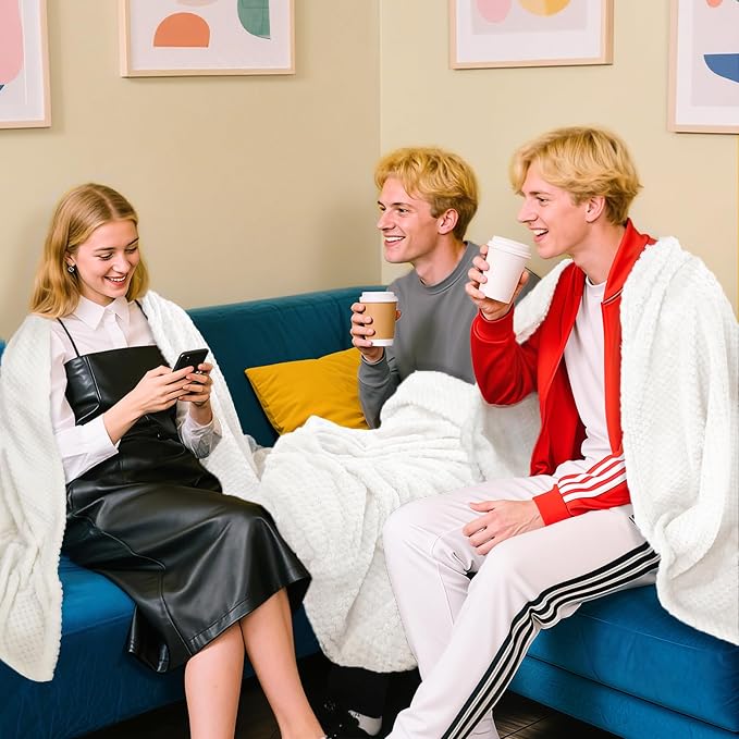 4 Pack Fleece Throw Blankets 50x60 Inches - Image 7