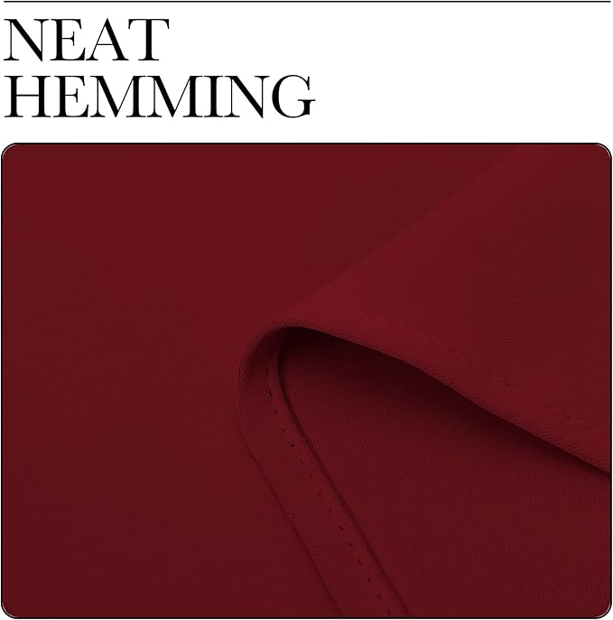 NICETOWN Burgundy Red Blackout Curtains 120 inches Length - Image 6