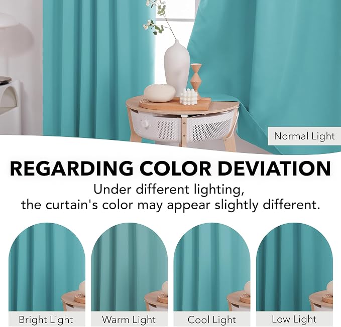 Deconovo Blackout Curtains Back Tab and Rod Pocket Curtains Insulated Thermal - Image 3