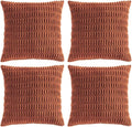 Fancy Homi 4 Packs Rust Decorative Throw Pillow Covers 20x20 Inch by Fancy+Homi