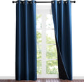 NICETOWN Moroccan Blue Full Shade Curtain Panels, Pair of Thermal Insulated & by NICETOWN
