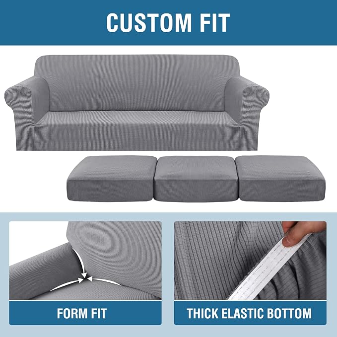 H.VERSAILTEX 4 Piece Stretch Sofa Covers - Image 4