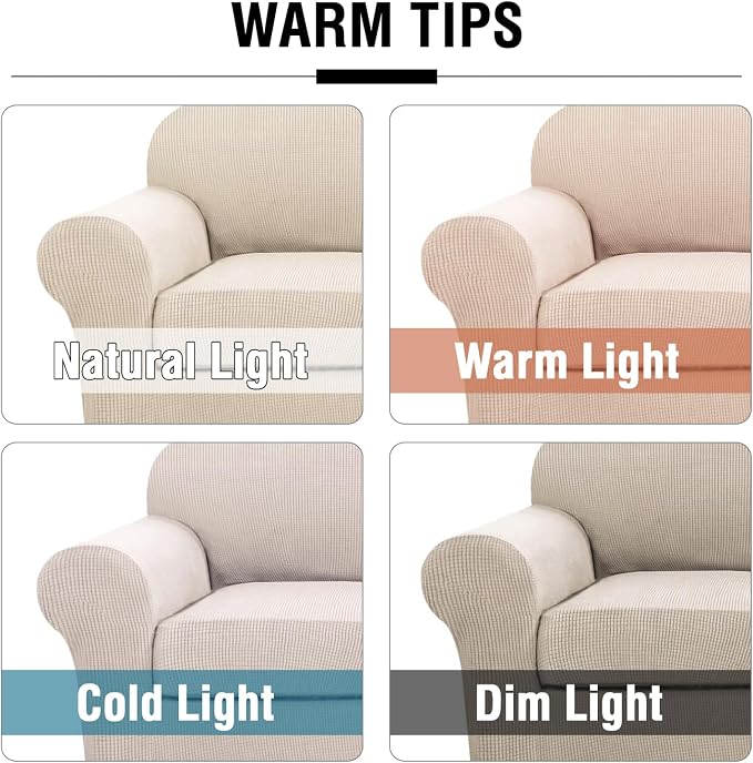 H.VERSAILTEX 4 Piece Stretch Couch Covers - Image 3