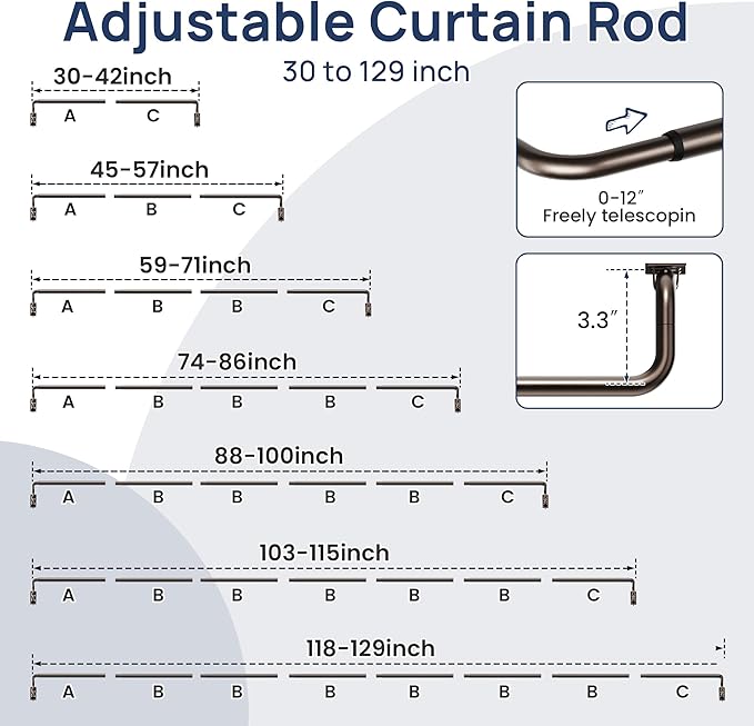 ENJOYBASICS Blackout Curtain rod - Image 5