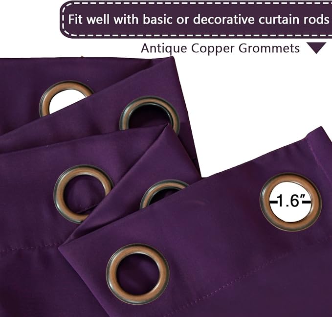 H.VERSAILTEX Blackout Patio Curtains 100 x 84 Inches - Image 3