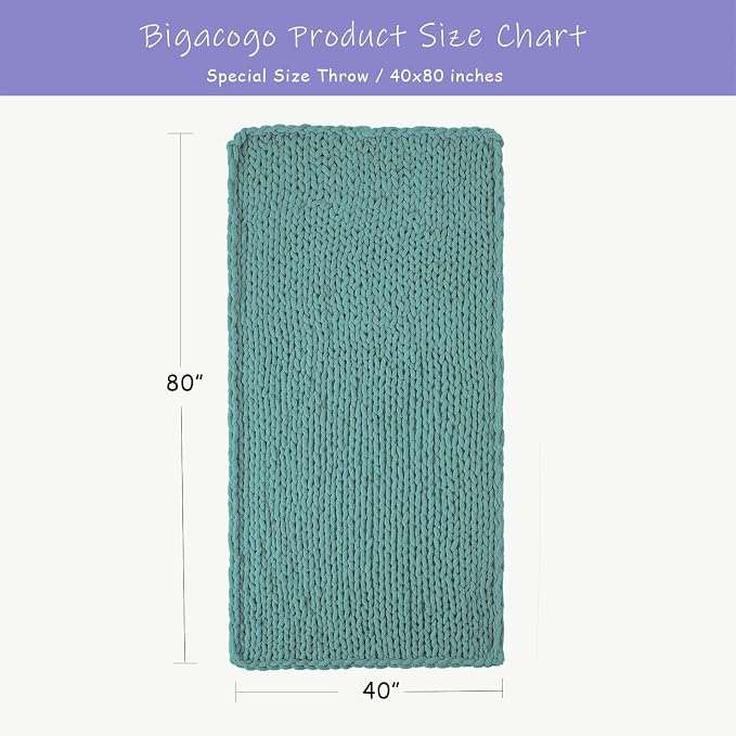 Bigacogo Chunky Knit Throw Blanket - Image 2