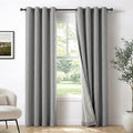 Curtains, 2 Panels, Linen Textured Look, Thermal Insulated, Full Light Blackout by 100BlackoutShield