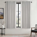 Topfinel Linen Blackout Curtains 63 Inches Long 2 Panels by Topfinel