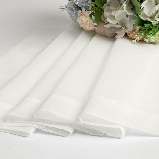 Simplebrand Ivory Sheer Curtains, 2 Panels Set - Image 6