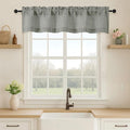 OVZME Valance for Windows, Light Filtering Faux Linen Textured Small Short by OVZME