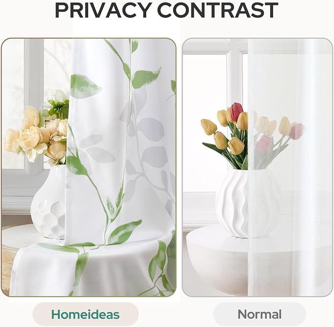 HOMEIDEAS Kitchen Curtains, Short Non-See-Through Privacy 30X36 Inch Length - Image 3