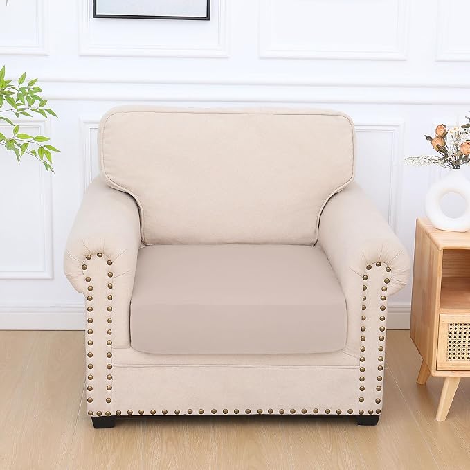 hyha Milk Silk Couch Cushion Covers, Soft Magic Sofa Covers Washable - Image 7
