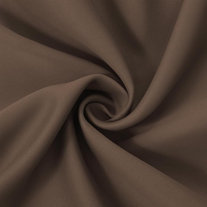 LEMOMO Chocolate Brown Thermal Blackout Curtains/38 x 84 Inch/Set of 2 Panels - Image 5
