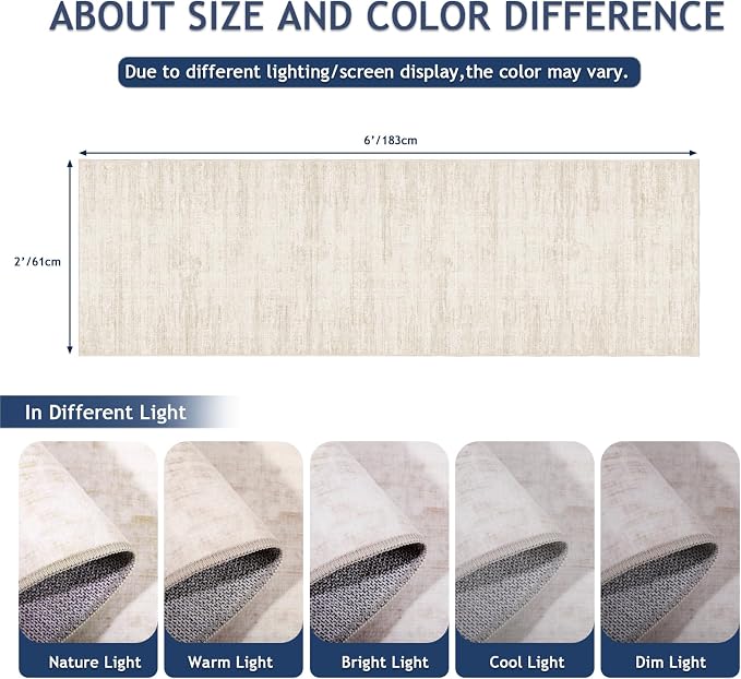 Washable Runners for Hallway 2x6 Runner Rug, Ultra-Thin Kitchen Runner Rugs - Image 2