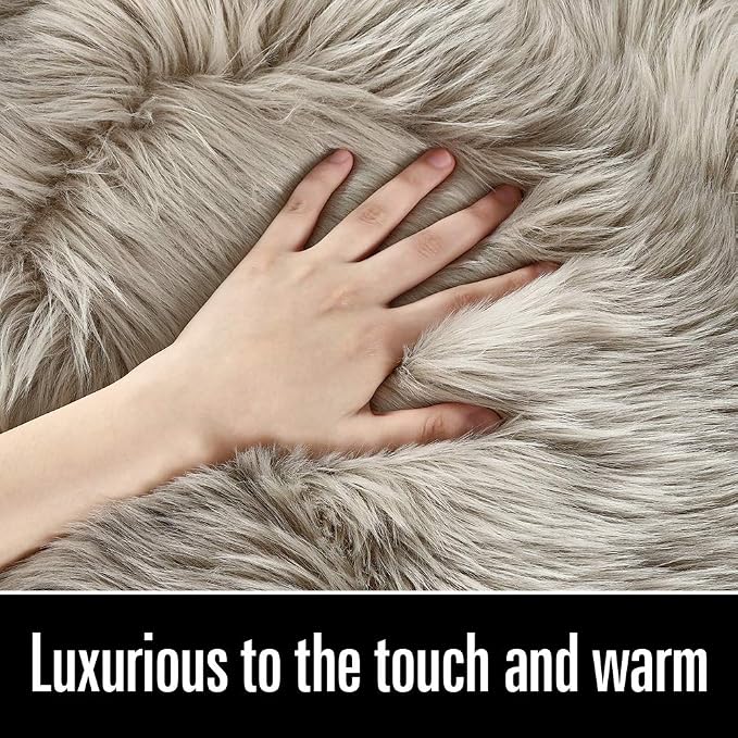 LOCHAS Soft Fluffy Faux Fur Rugs - Image 2