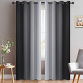 Yakamok Light Blocking Ombre Curtains, Room Darkening Grommet Window Drapes by Yakamok