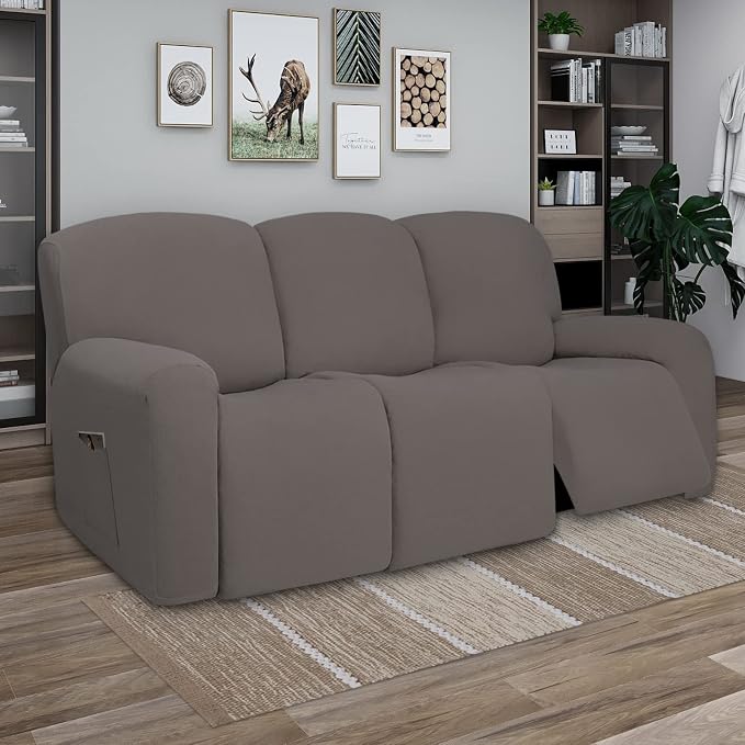 PureFit Super Stretch 3 Seats Recliner Sofa Couch Cover - Image 2