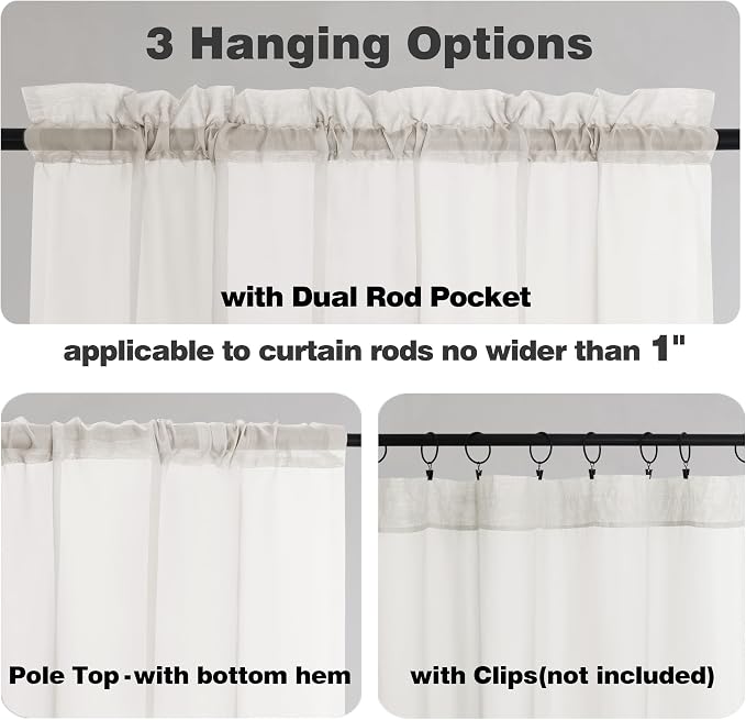 Chyhomenyc Ivory Sheer Valances - Image 5