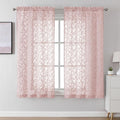 Lecloud Leia Blush Pink Sheer Curtains by Lecloud