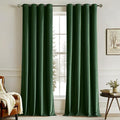 MIULEE Christmas Velvet Curtains Emerald Green Elegant Grommet Curtains Thermal by MIULEE